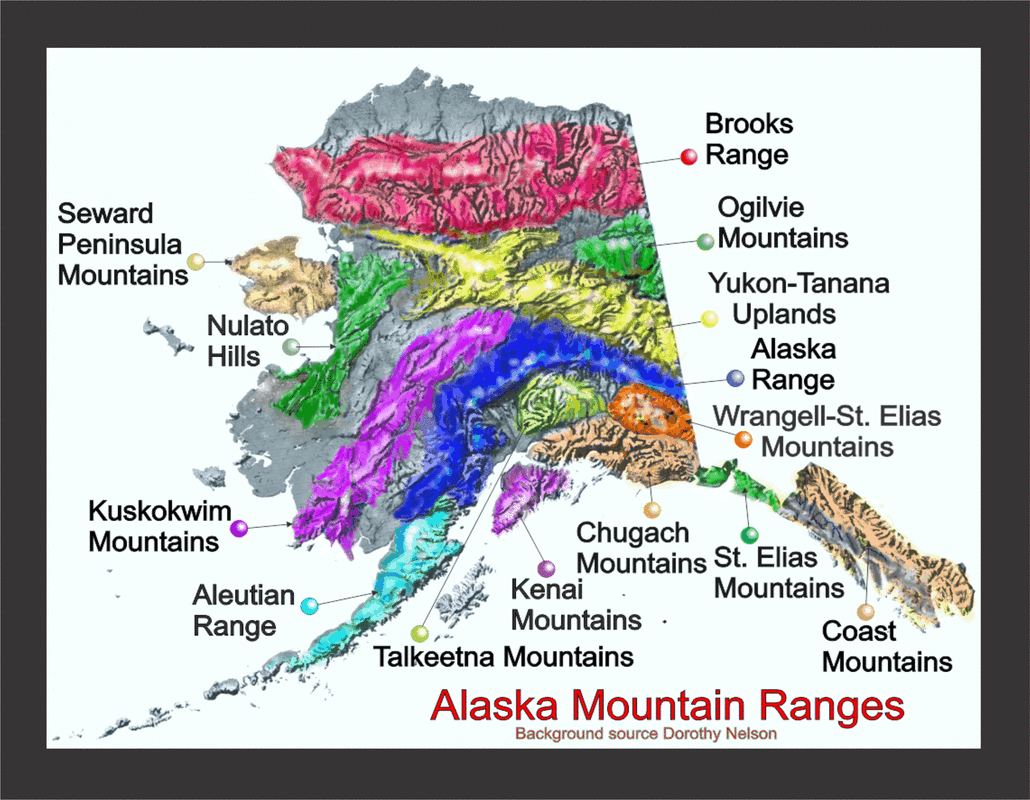 map of alaska mountain range Alaska Mountain Ranges map of alaska mountain range